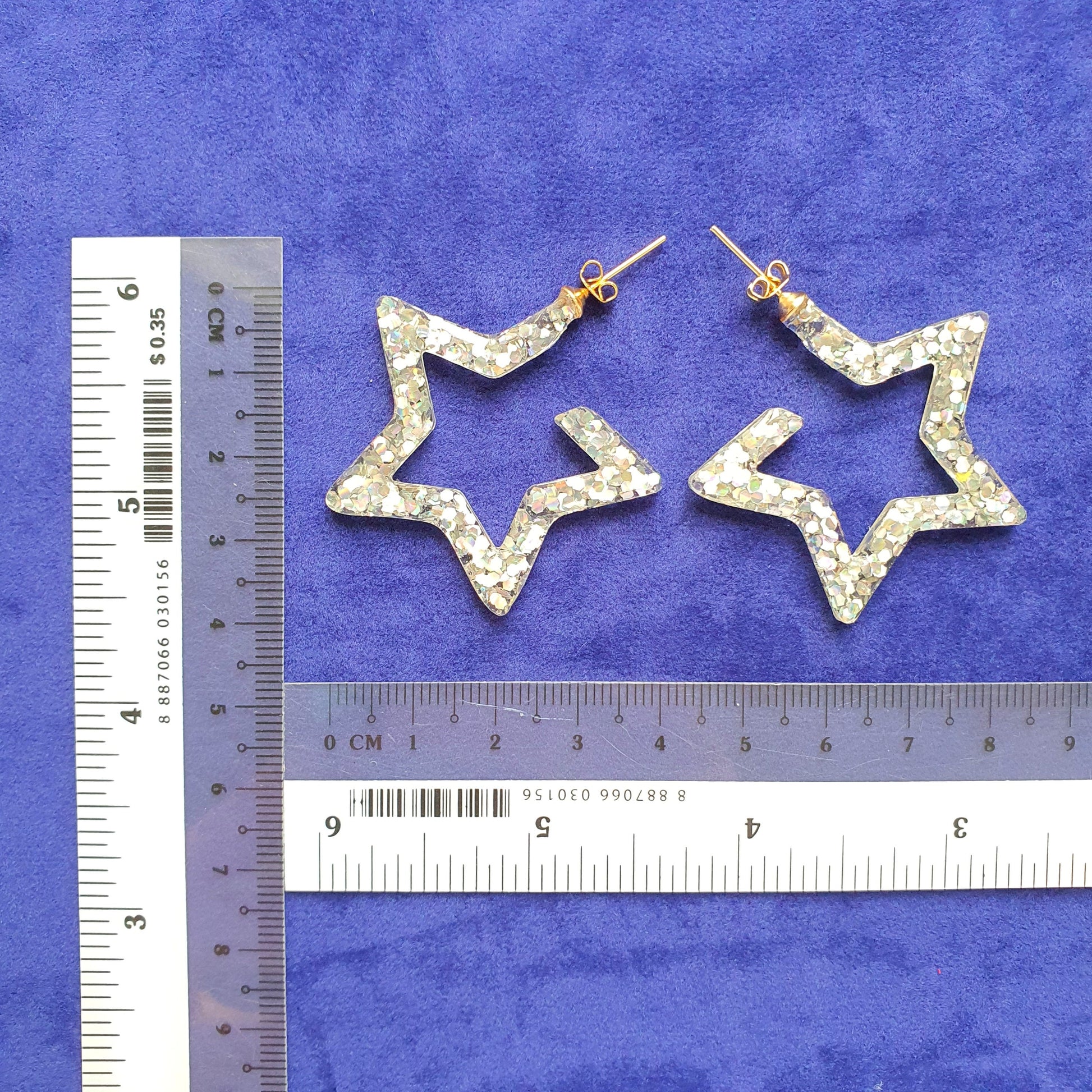 Silicone earrings mould for resin and epoxy 4 design in 1 mold Geometry Star Heart Circle Jewelry mold - Luxy Kraft