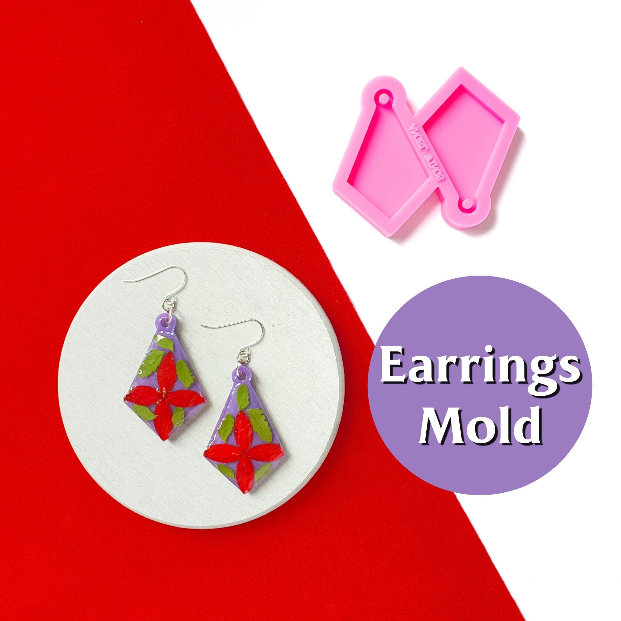 Resin Earring Mold, Jewelry Earring Silicone Molds For Epoxy Resin