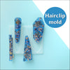 Silicone hair clip mold for resin and epoxy Jewelry resin mould - Luxy Kraft