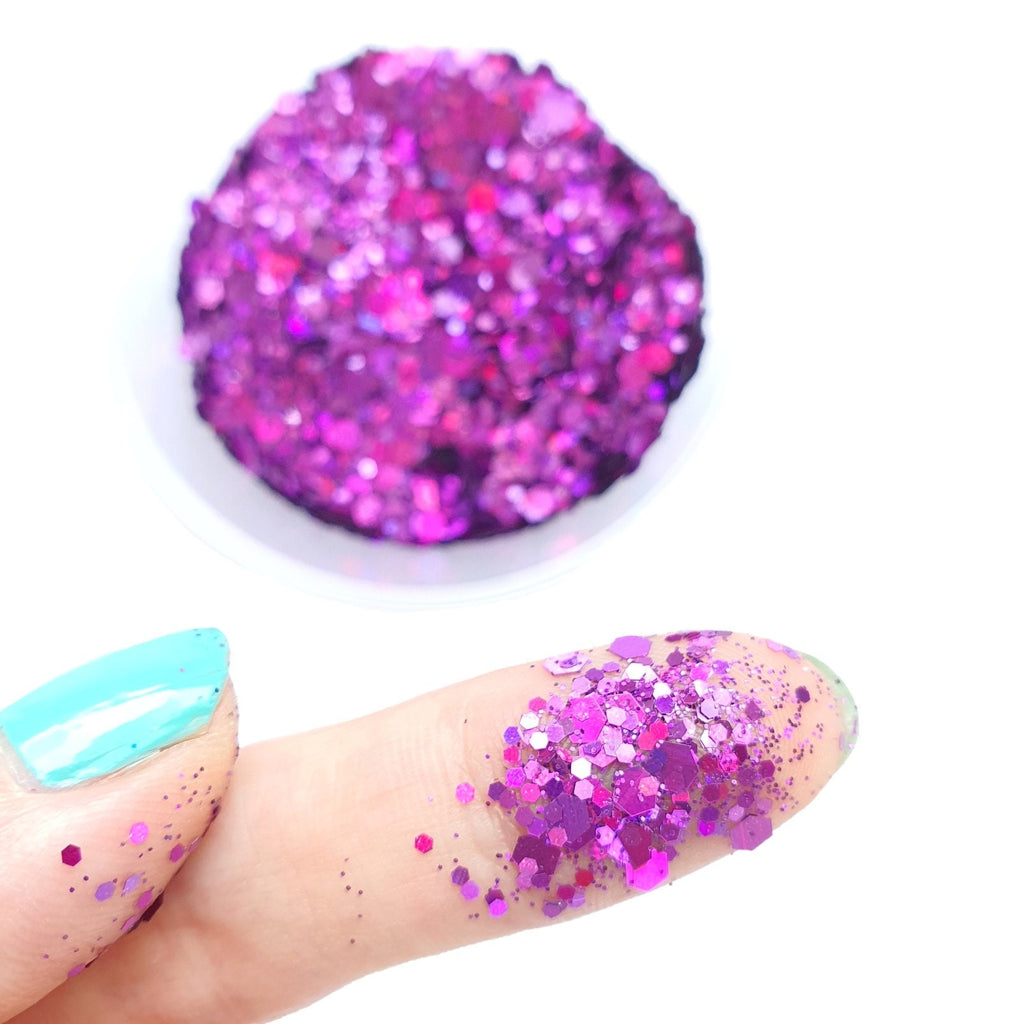 Lavender Mix Hologram Chunky glitter for Resin crafts, Glitter for nail art, body, makeup, hair, face - Luxy Kraft
