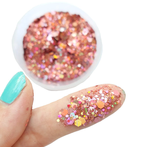 Pink Mix Hologram Chunky glitter for Resin crafts, Glitter for nail art, body, makeup, hair, face