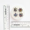 Silicone earrings mold "Daisy flower" for resin and epoxy for 4 cabochons - Luxy Kraft