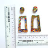 Silicone earrings mold for resin and epoxy "Monstera and Geometry" silicon mould 4 designs in 1 mold - Luxy Kraft