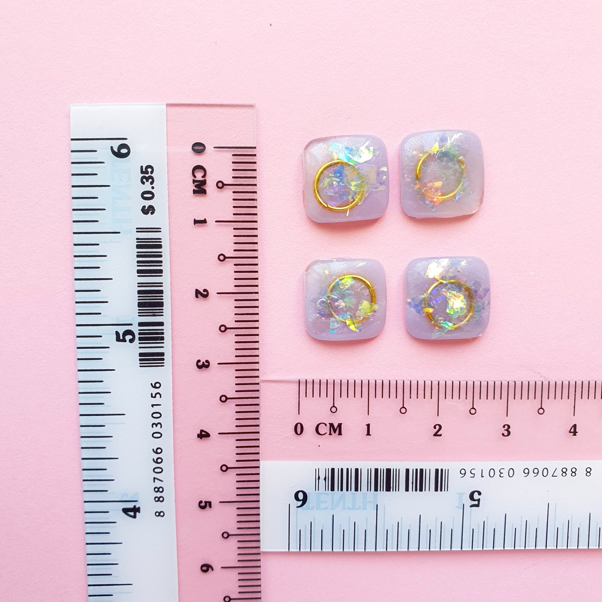 Silicone earrings mold for resin and epoxy for 14 cabochones - Luxy Kraft