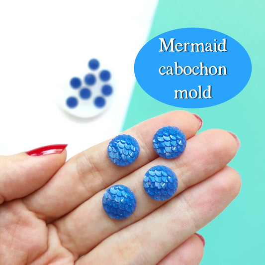 Silicone earrings mold for resin and epoxy for 12 cabochones - Luxy Kraft
