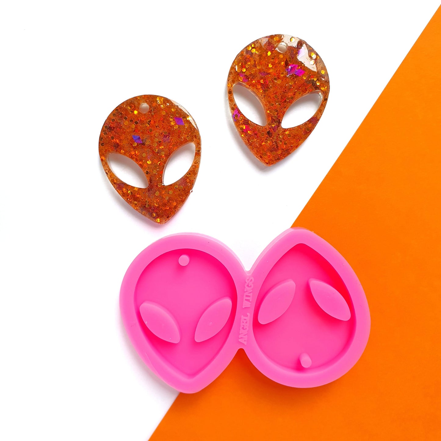 Silicone earrings mold for resin and epoxy