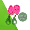 Earrings molds for resin Leaves silicone mold for epoxy - Luxy Kraft