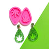 Earrings molds for resin Leaves silicone mold for epoxy - Luxy Kraft