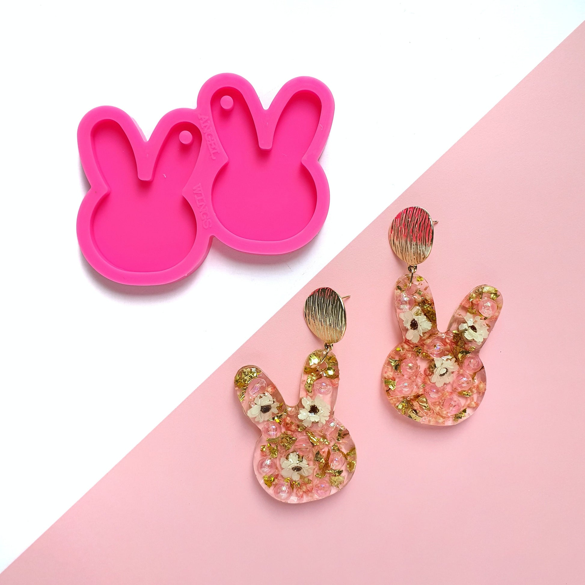 Earrings silicone mold for resin Bunny silicone molds for epoxy