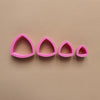 Reuleux triangle Polymer clay 3D cutters Geometry shapes cutter set of 4 pcs