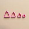 Parabola Polymer clay 3D cutters Geometry shapes cutter set of 4 pcs - Luxy Kraft