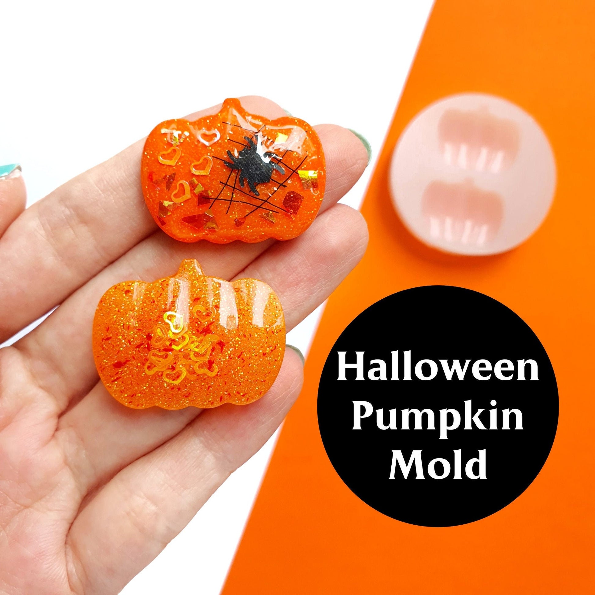 Halloween "Pumpkin" Silicone earrings mold for resin and epoxy - Luxy Kraft