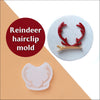 Reindeer Silicone hair clip mold for resin and epoxy Jewelry resin mould - Luxy Kraft