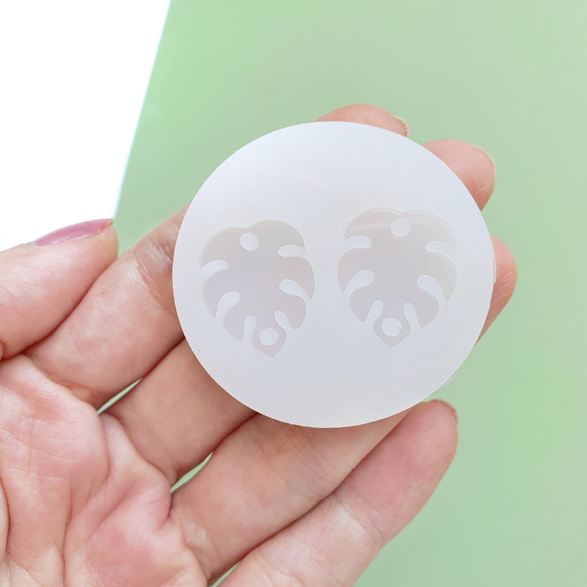 Silicone earrings mold "Monstera leaves" mould for resin and epoxy - Luxy Kraft