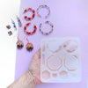 Silicone earrings mold for resin and epoxy 4 designs in 1 mould - Luxy Kraft