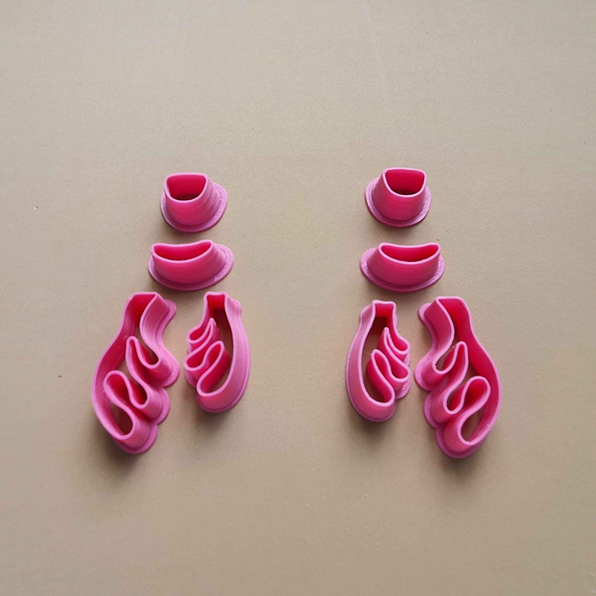 Earrings "Reindeer" Polymer clay 3D cutters set for pair earrings - Luxy Kraft