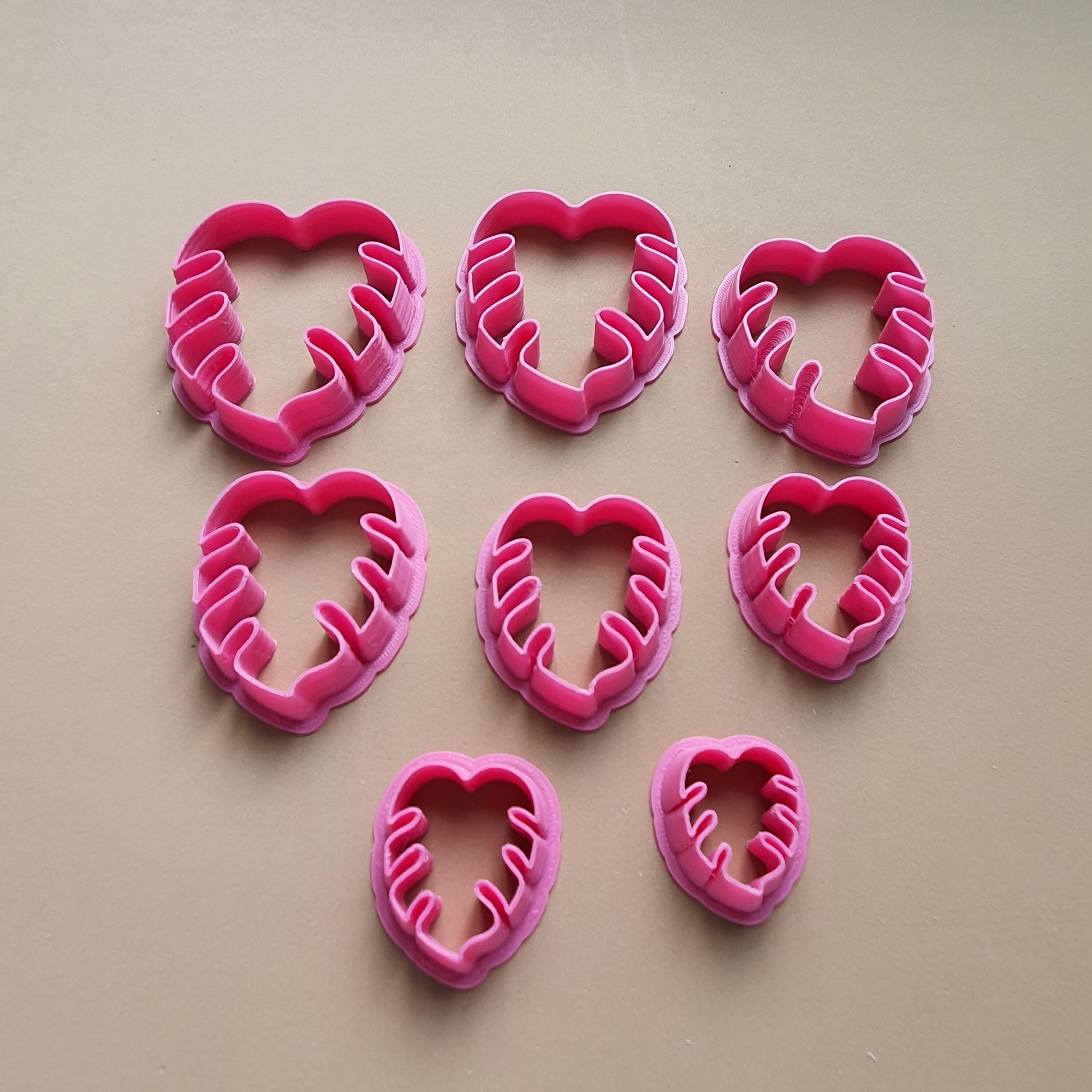 Polymer clay 3D cutters set "Monstera leaves"