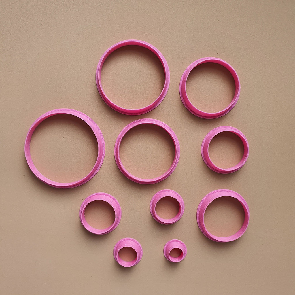 Polymer clay 3D cutters set "Circle Geometry shapes" - Luxy Kraft