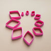 Polymer clay 3D cutters set "Rhombus Geometry shapes" - Luxy Kraft
