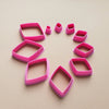 Polymer clay 3D cutters set "Rhombus Geometry shapes" - Luxy Kraft