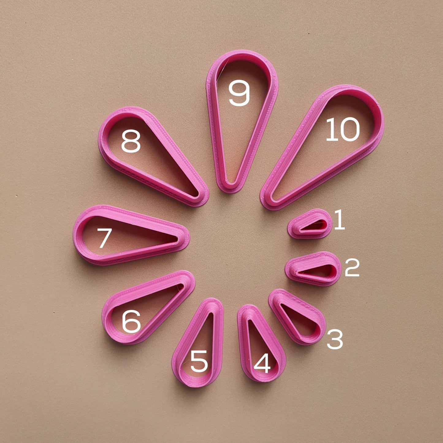 Polymer clay 3D cutters set "Drop Geometry shapes" - Luxy Kraft