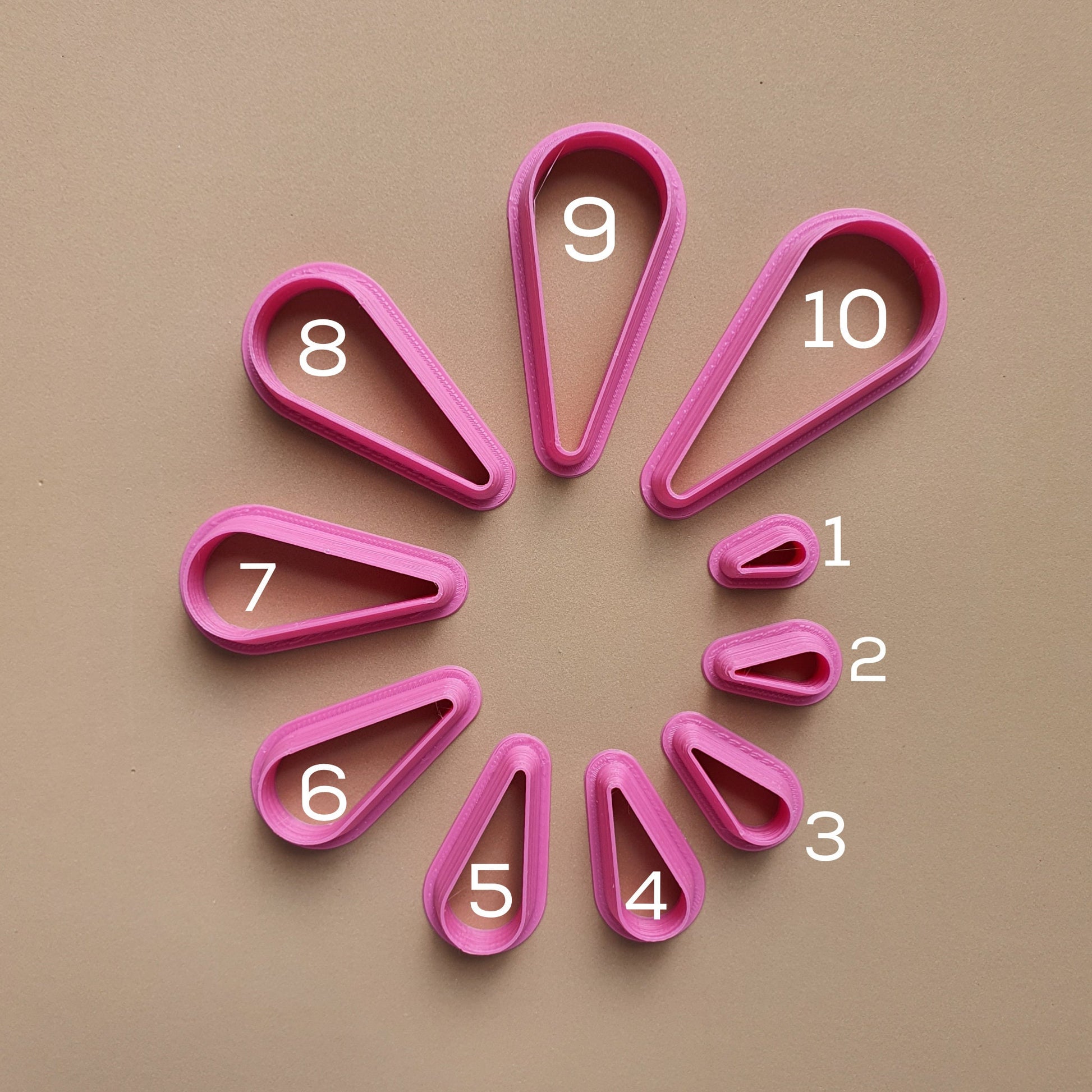 Polymer clay 3D cutters set "Drop Geometry shapes" - Luxy Kraft
