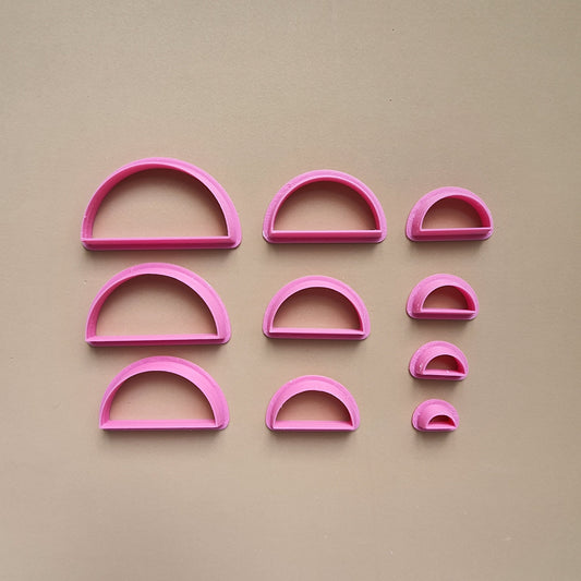 Polymer clay 3D cutters set "Semicircle Geometry shapes" - Luxy Kraft