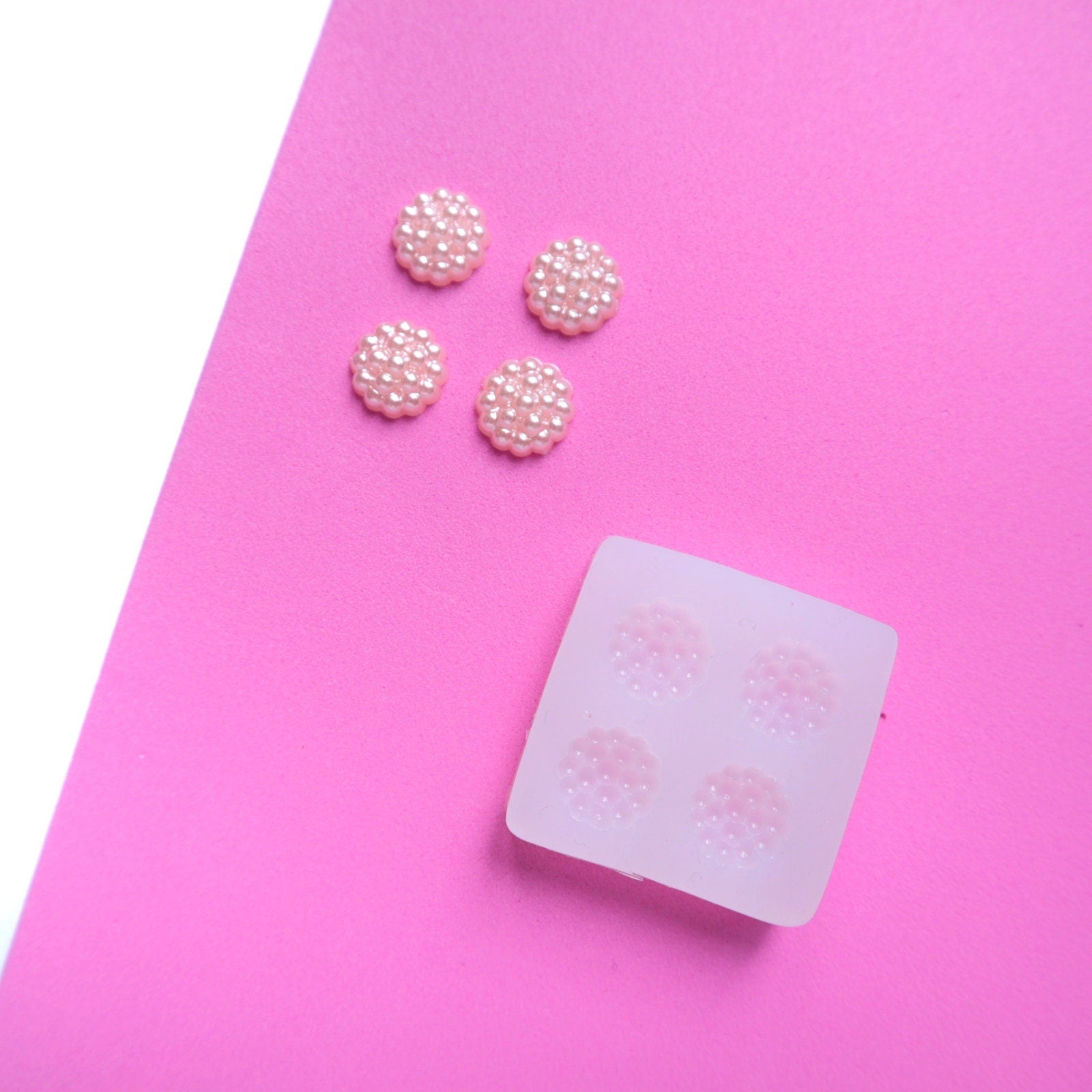 Silicone earrings mold "Cabochons"  for resin and epoxy mould for jewelry for 4 cabochons - Luxy Kraft