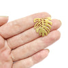 10 pcs Monstera Earrings components Earrings findings DIY jewelry Raw brass charms - Luxy Kraft