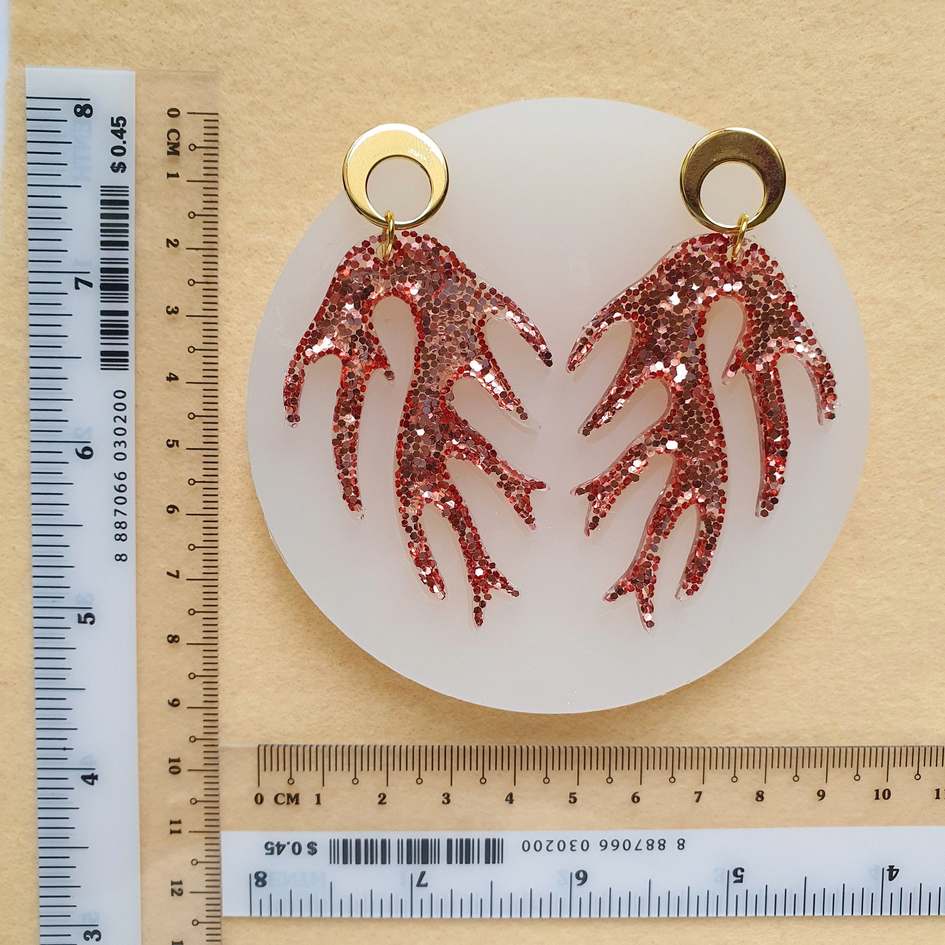 Silicone earrings mold "Lightning" for resin and epoxy silicon mould - Luxy Kraft