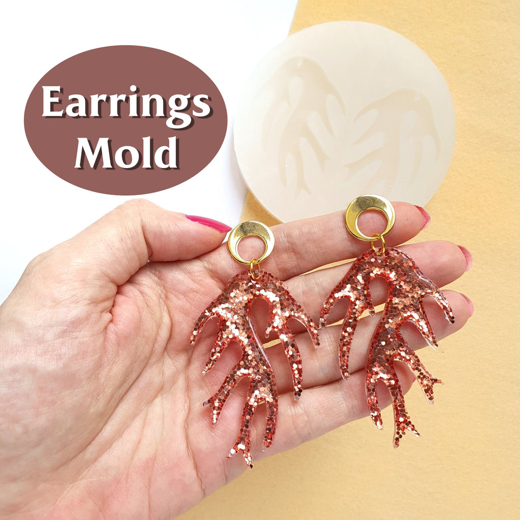 Silicone earrings mold "Lightning" for resin and epoxy silicon mould - Luxy Kraft