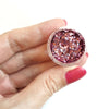 2.5 ml Pink Chunky glitter Hexagon  for Resin Epoxy crafts, Glitter for nail art - Luxy Kraft