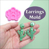 Earrings silicone mold for resin Cactus silicone molds for epoxy - Luxy Kraft
