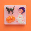 Halloween Silicone earrings mold for resin and epoxy Pumpkin, Ghost, Moon, Cat mould - Luxy Kraft