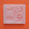 Halloween Silicone earrings mold for resin and epoxy Pumpkin, Ghost, Moon, Cat mould - Luxy Kraft