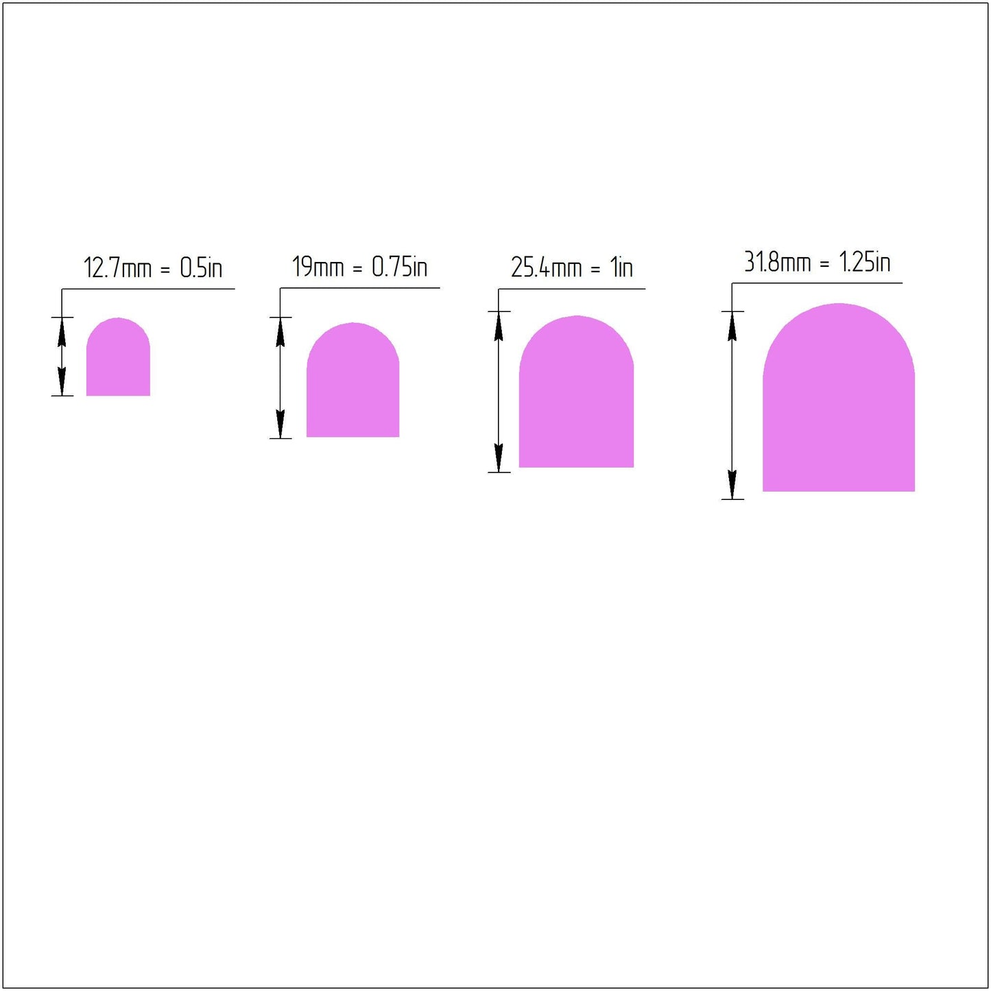 Arch Polymer clay 3D cutters set of 4 pcs - Luxy Kraft