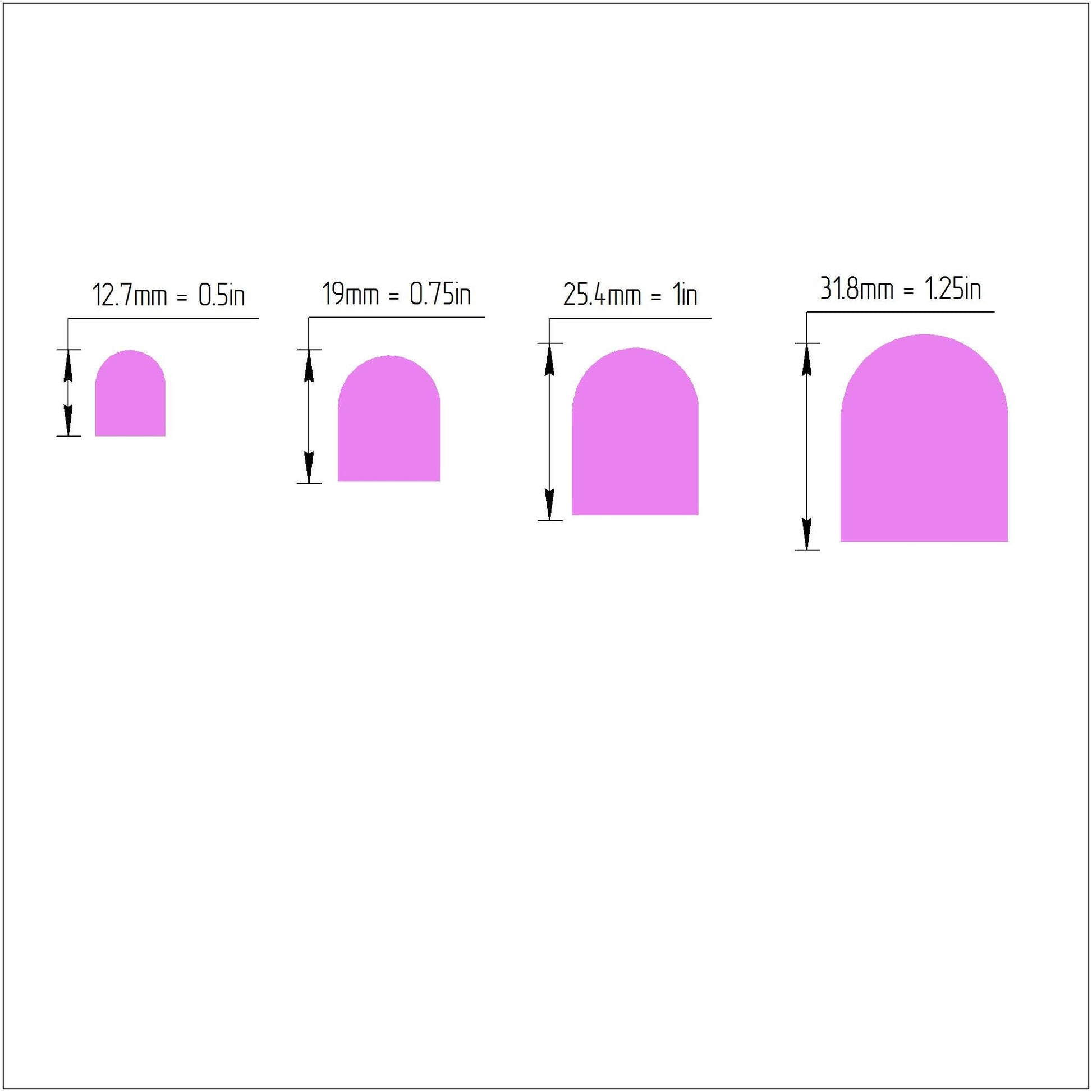Arch Polymer clay 3D cutters set of 4 pcs - Luxy Kraft