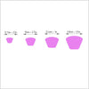 Rounded trapezoid Polymer clay 3D cutters set of 4 pcs - Luxy Kraft