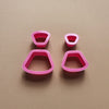 Rounded trapezoid Polymer clay 3D cutters set of 4 pcs - Luxy Kraft