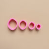 Pebble Polymer clay 3D cutters Geometry shapes cutter set of 4 pcs - Luxy Kraft