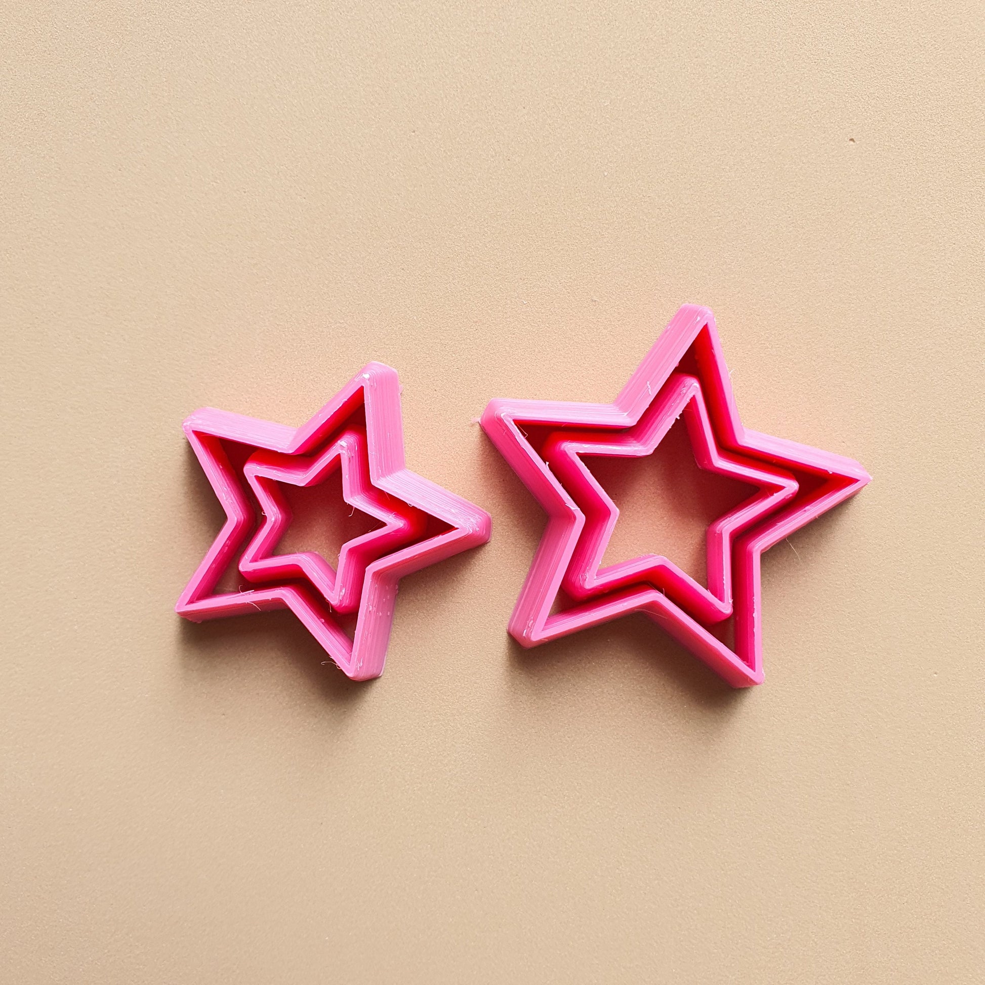 Star Polymer clay 3D cutters Geometry shapes cutter set of 4 pcs