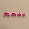 Rainbow Polymer clay 3D cutters Geometry shapes cutter set of 4 pcs - Luxy Kraft