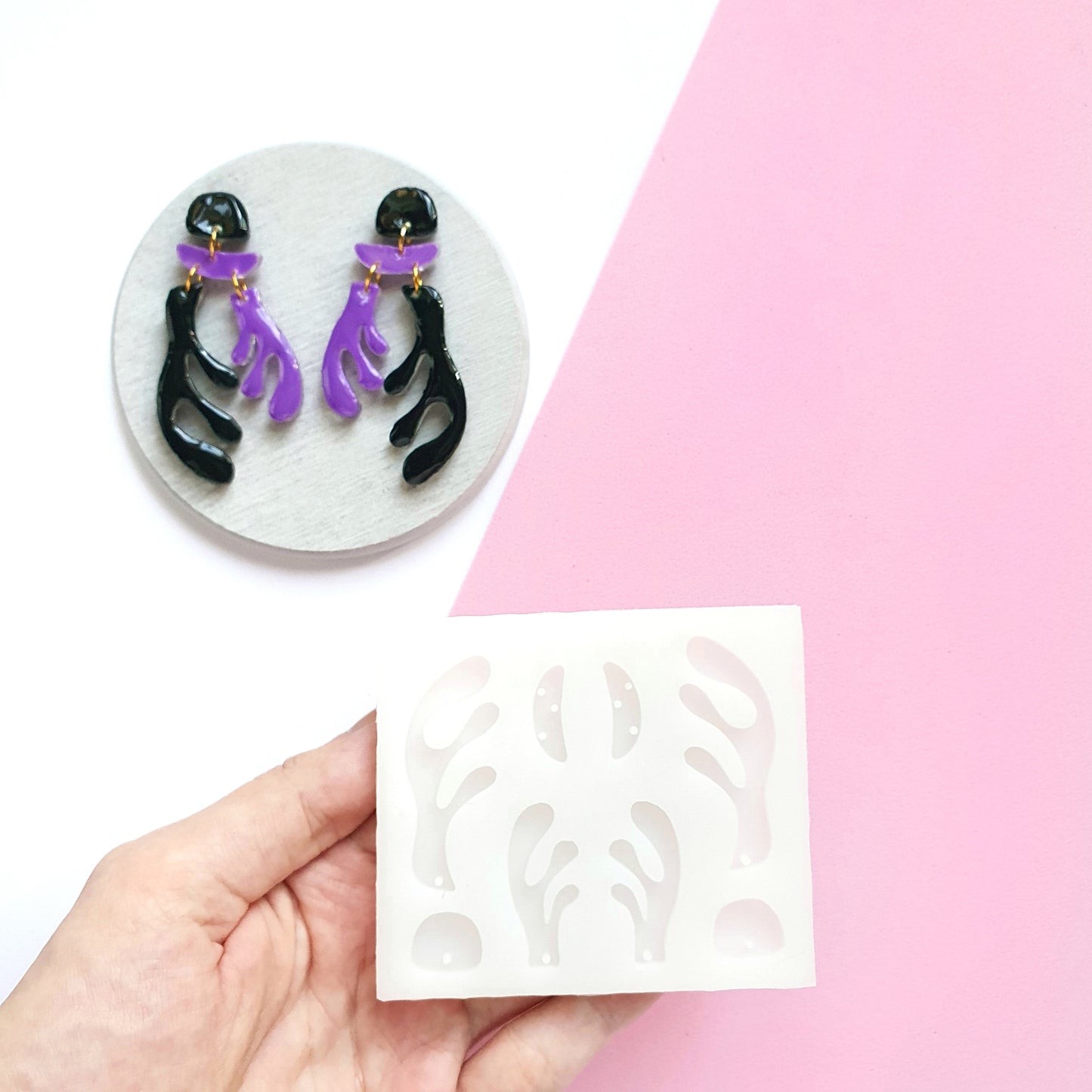 Silicone earrings mold "Reindeer" mould for resin and epoxy - Luxy Kraft