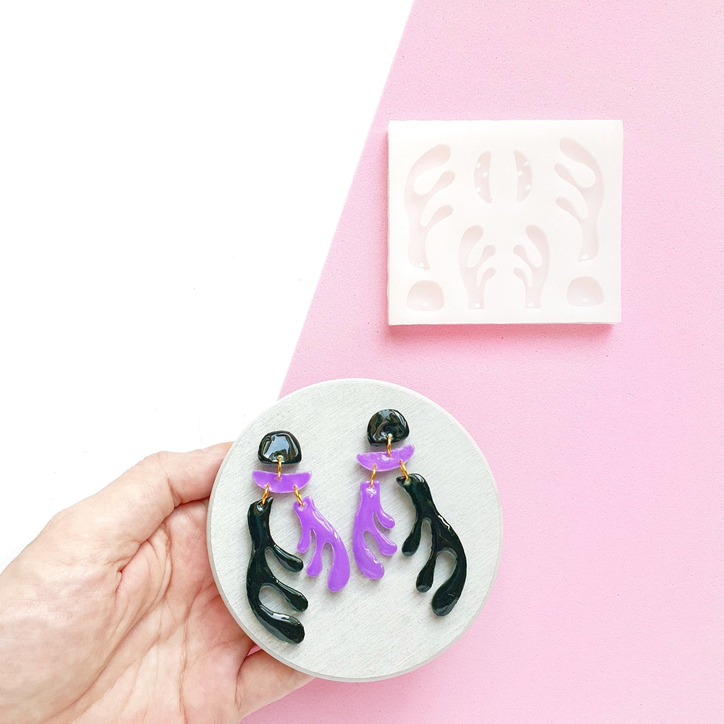 Silicone earrings mold "Reindeer" mould for resin and epoxy - Luxy Kraft