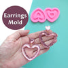 Silicone earrings mold "Heart" mould for resin and epoxy - Luxy Kraft