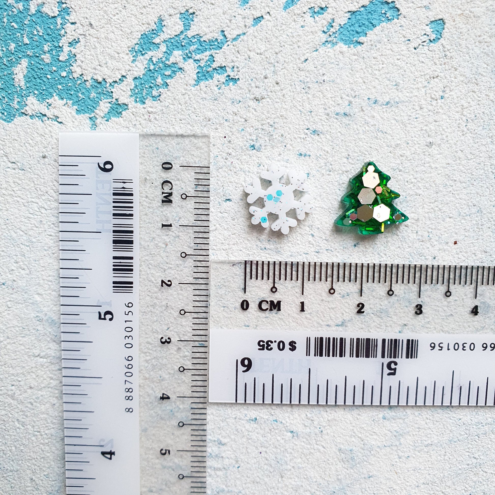 Silicone earrings mold "Christmas"  for resin and epoxy mould for jewelry "Christmas tree, Snowflake" for stud earrings - Luxy Kraft
