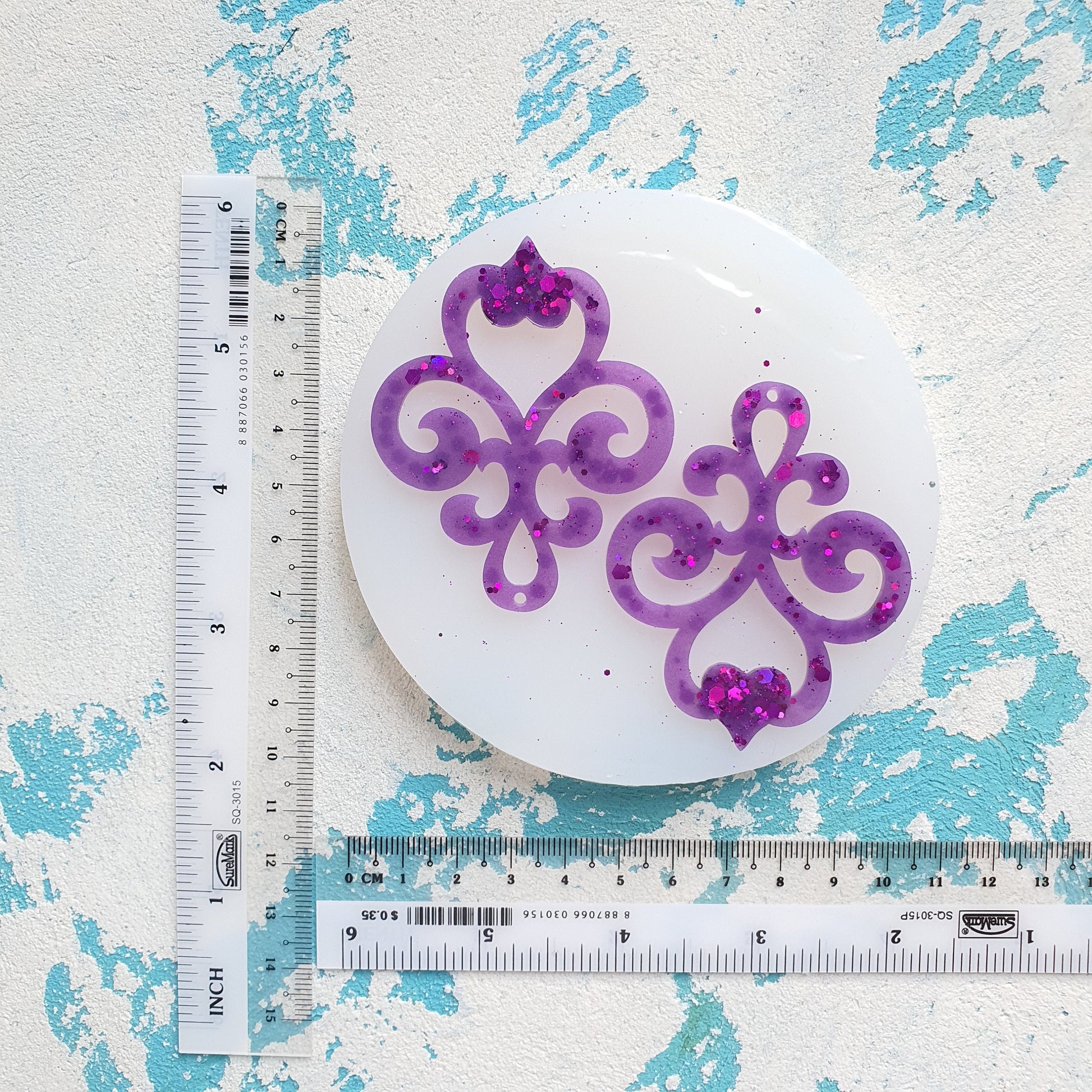 Silicone earrings mold mould for resin and epoxy