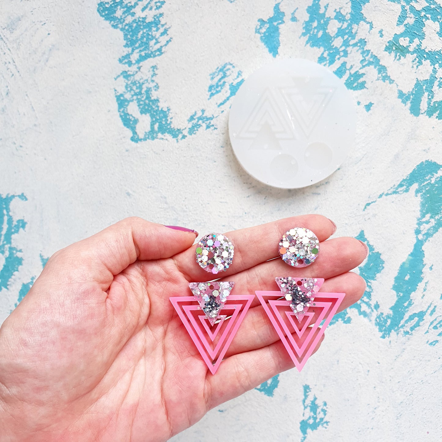 Silicone earrings mold mould for resin and epoxy