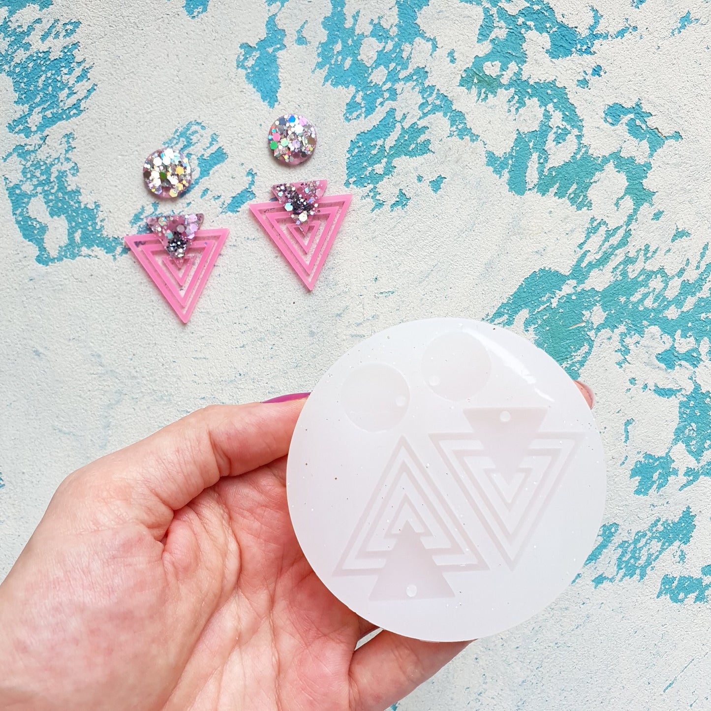 Silicone earrings mold mould for resin and epoxy