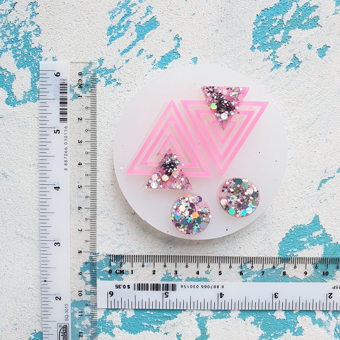Silicone earrings mold mould for resin and epoxy